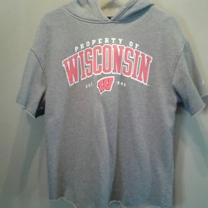 Cutoff Hoodie Wisconsin Madison Sz Med 38-40